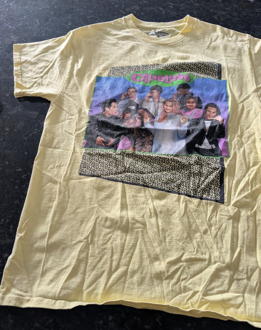 Clueless Graphic Tee- Yellow